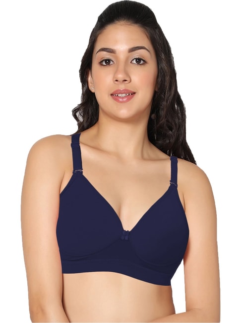 IN CARE Navy Half Coverage Non-Wired Push-Up Bra