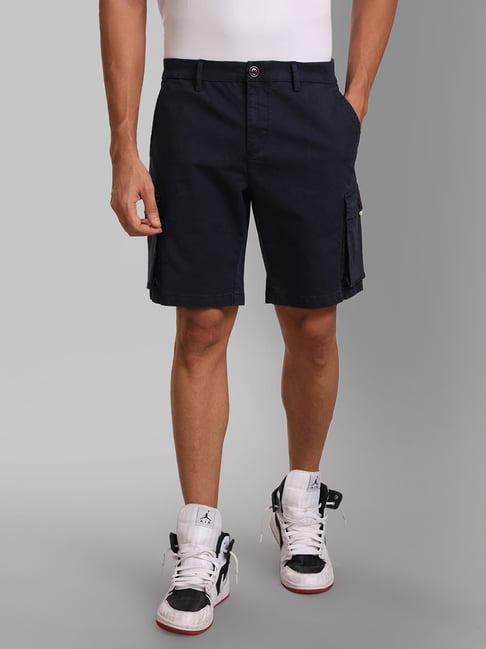 Kazo Navy Regular Fit Shorts-picture-31