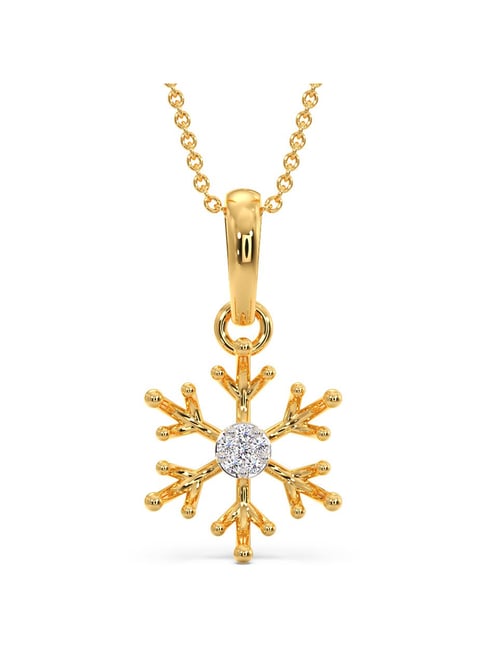 Candere by Kalyan Jewellers BIS Hallmark 18K Yellow Gold and Certified Diamond Pendant-image-12