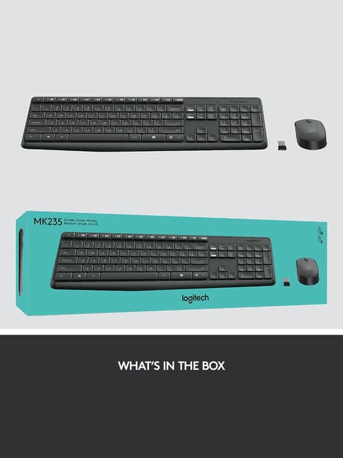Logitech MK235 Wireless Keyboard Mouse with Long Battery Life