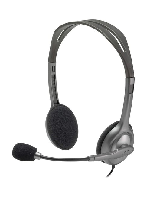 Logitech H110 Wired On Ear Headphones with Mic Stereo with