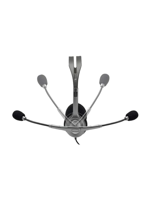 Logitech H110 Wired On Ear Headphones with Mic, Stereo with Noise