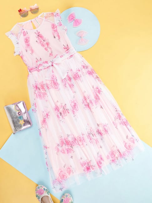 Pantaloons Junior Off White Solid Dress