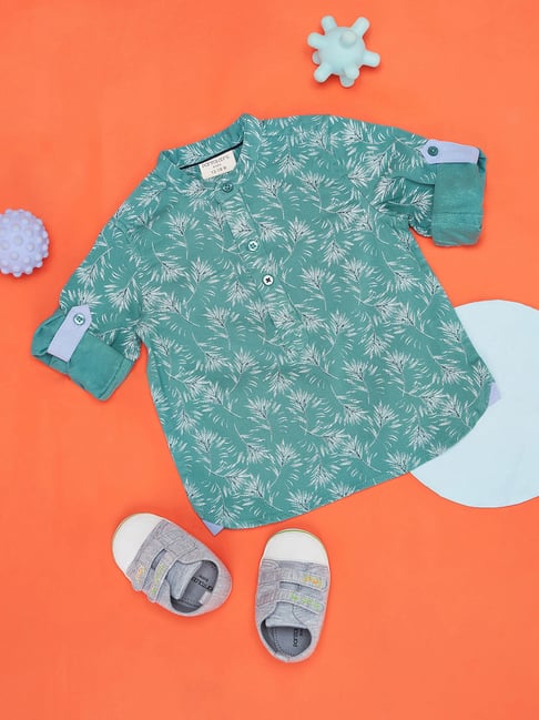 Pantaloons Baby Light Green Printed Shirt