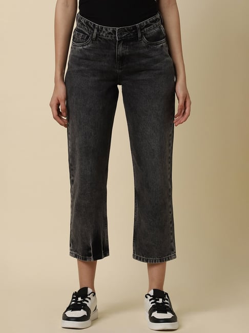 Allen Solly Black Cotton Regular Fit Mid Rise Jeans-picture-26