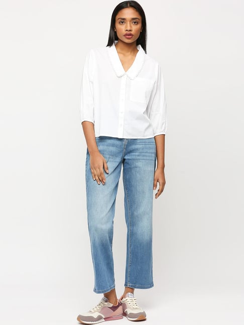 Pepe Jeans White Cotton Shirt
