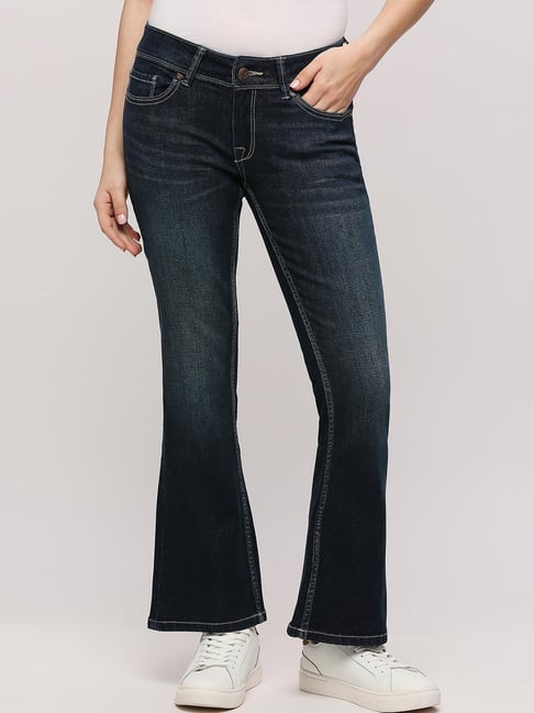 Pepe Jeans Blue Mid Rise Bootcut Jeans-picture-25