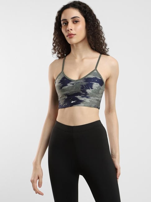 Reebok Navy Printed Sports Bra-picture-48