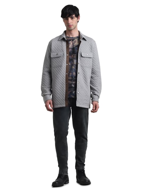Buy Jack Jones Grey Boxy Fit Shacket for Men's Online Tata CLiQ