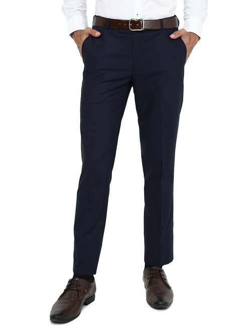 Metal Blue Slim Fit Trousers-picture-17