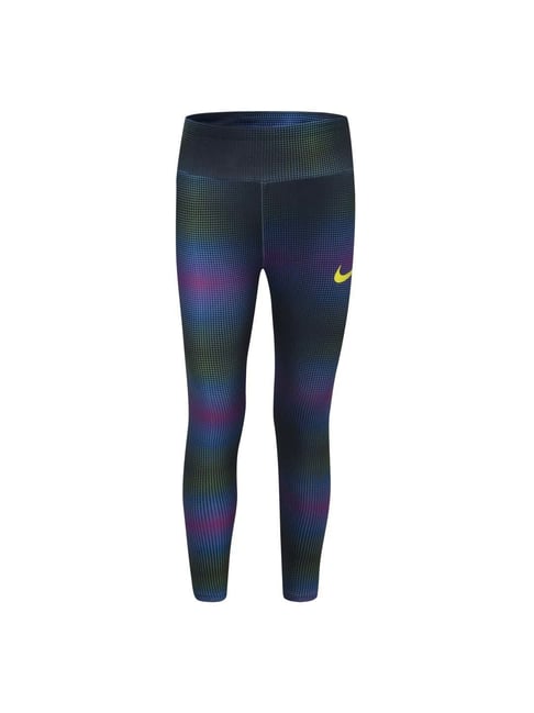 Nike Girls Navy Printed Leggings
