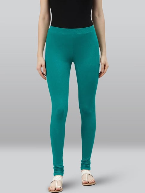 Buy Lyra Green Cotton Full Length Leggings for Women Online @ Tata CLiQ