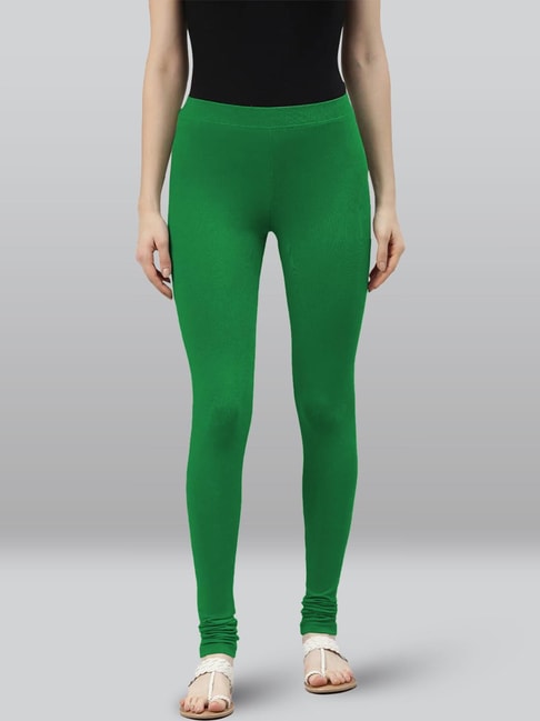 Buy Lyra Green Cotton Full Length Leggings for Women Online @ Tata