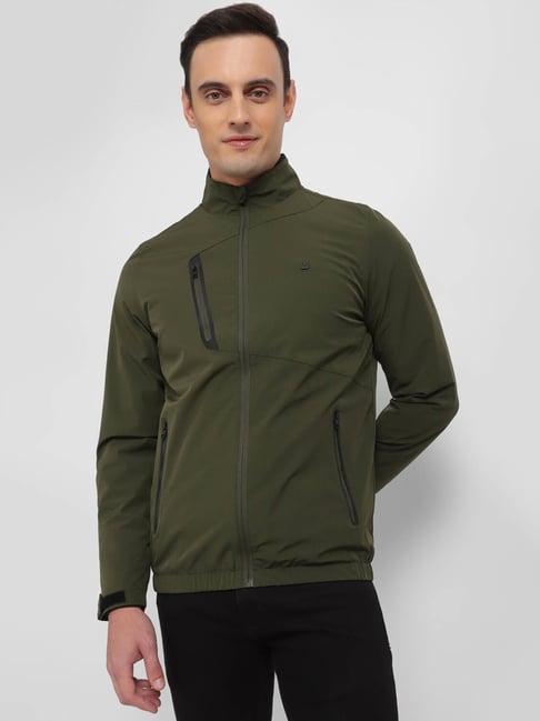 Buy Allen Solly Green Cotton Regular Fit Jacket for Mens Online Tata CLiQ