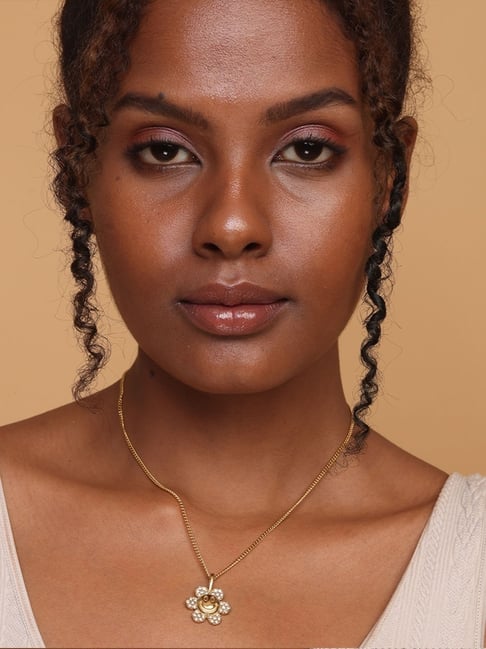 Buy Palmonas Sunflower Charms Smile Face Pendant With Chain Online