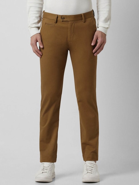 Buy Peter England Men's Slim Casual Pants (PCTFCSSF534231_Khaki at Amazon.in