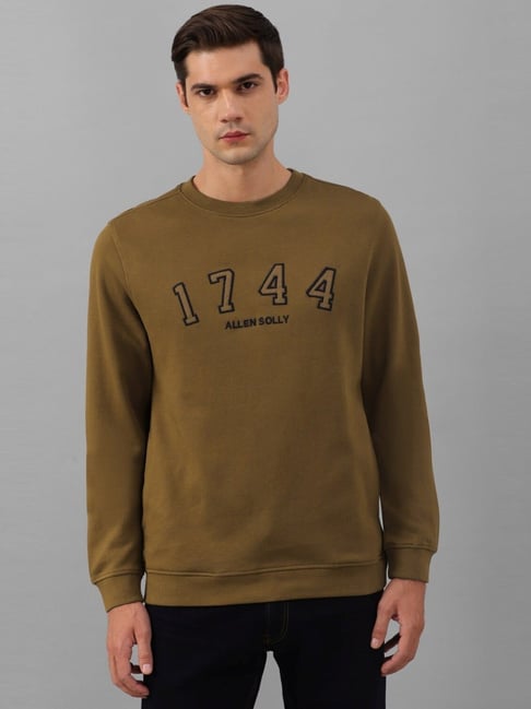 Allen Solly Green Cotton Regular Fit Printed Sweatshirt-picture-28