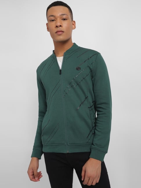 Allen Solly Green Cotton Regular Fit Printed Sweatshirt-picture-29