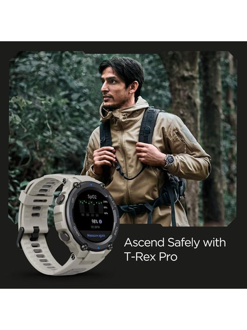 Amazfit T-Rex Pro Smartwatch with SpO2, Heart Rate & 18 Day Battery Life  (Desert Grey)