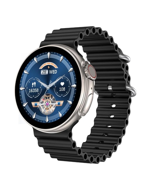 Fire-Boltt Asteroid BT Calling Smartwatch with 1.43 inch Super AMOLED Display (Silver Black)