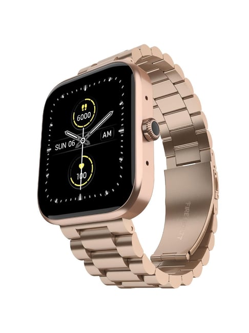 Fire-Boltt Encore Stainless Steel Smartwatch with BT Calling inch  Display (Metal Rose Gold)