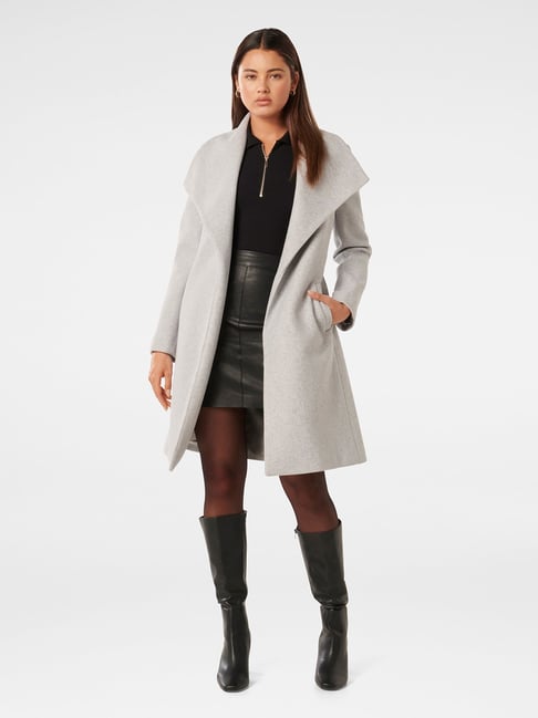 na.e Shawl Collar Wool Coat Greige