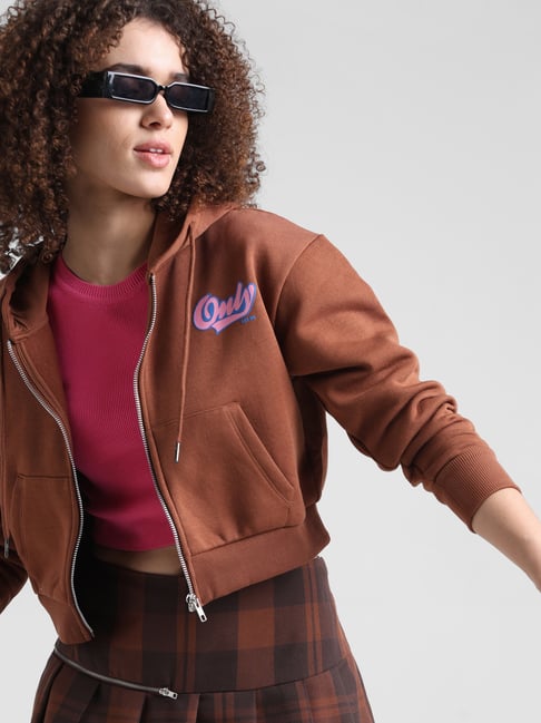 Only Brown Graphic Print Hoodie-picture-45