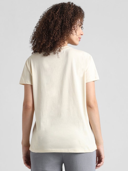 Buy Bonkers Corner Bonkers Corner Unisex Beige Drop-Shoulder Sleeves  Oversize Cotton T-shirt at Redfynd