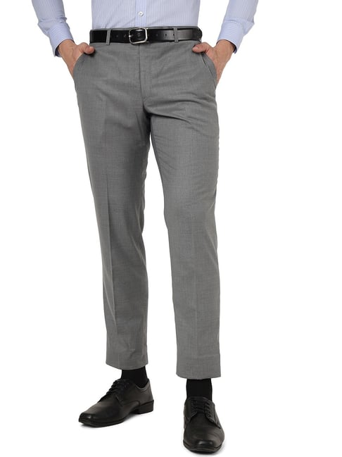 JadeBlue Grey Regular Fit Trousers-picture-44