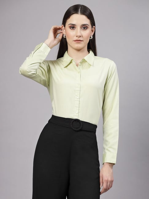 Style Quotient Light Green Regular Fit Shirt-picture-48