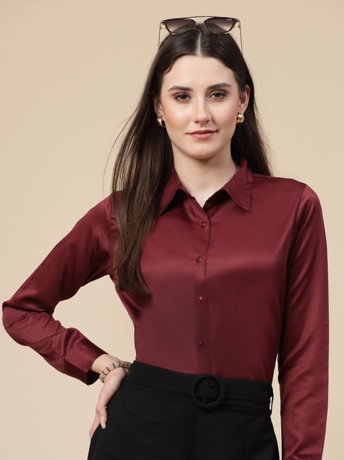 Style Quotient Maroon Regular Fit Shirt-picture-38