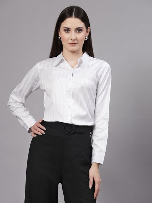 Style Quotient White Striped Shirt-picture-37