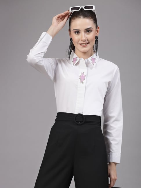 Style Quotient White Floral Print Shirt-picture-18