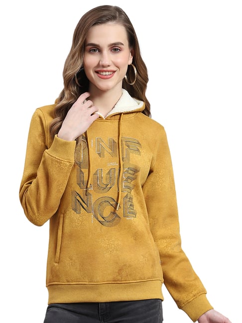 Monte Carlo Mustard Graphic Print Hoodie