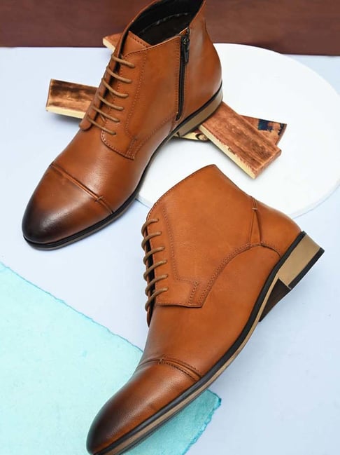 Giorgio Men's Tan Derby Boots-picture-19