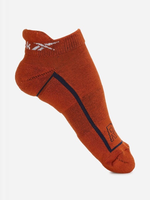 Reebok Brown Regular Fit Logo Printed Socks