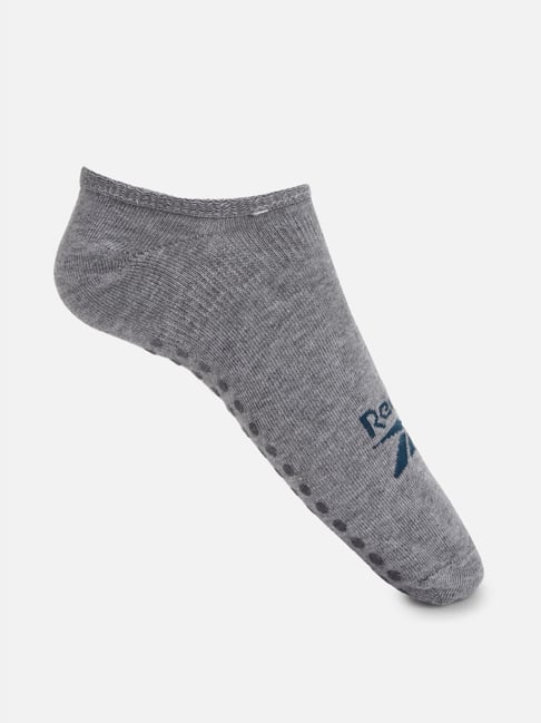 Reebok Grey Regular Fit Logo Printed Socks