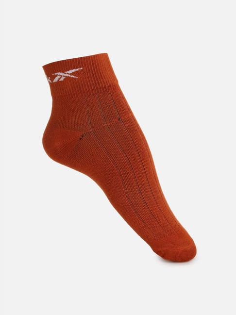 Reebok Brown Regular Fit Logo Printed Socks