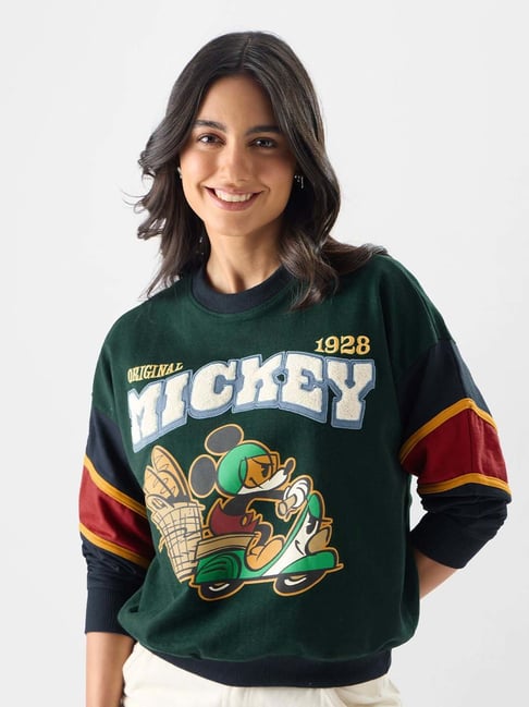 The Souled Store Green Cotton Printed Sweatshirt-picture-38