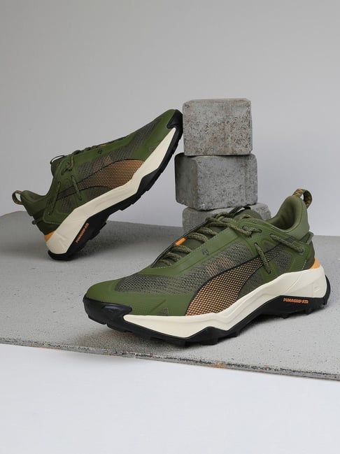 Running Shoes Khaki Puma Shoes Puma Men's Explore Nitro Olive