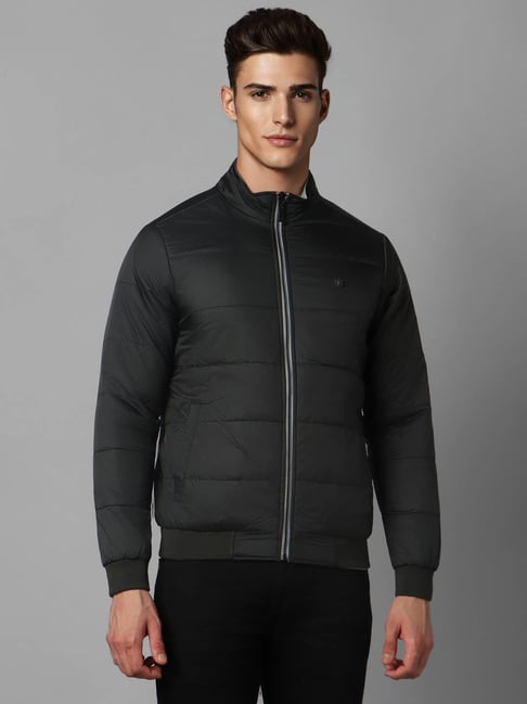 Louis Philippe Grey Regular Fit Reversible Jacket