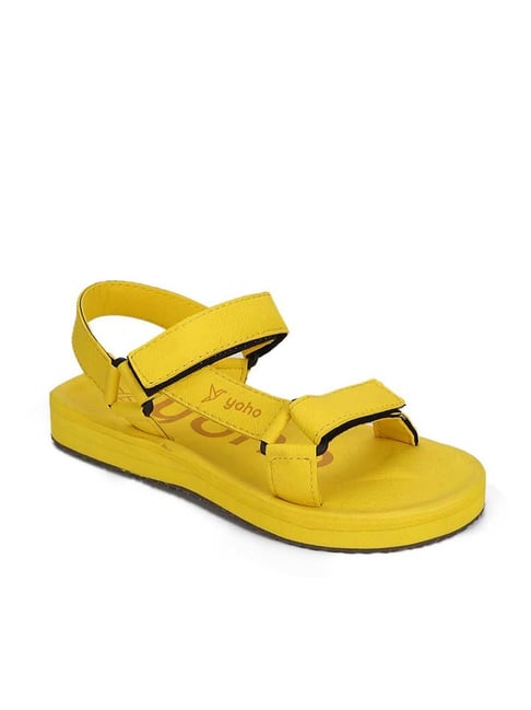 OES Sandals - Yellow PVC Slides With OES Sistar Printed Design | Bricks  Masons