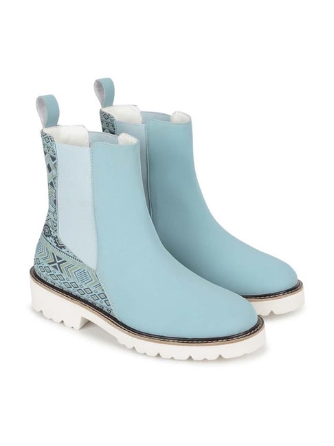 Light blue best sale chelsea boots