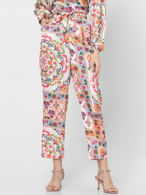 Vero Moda Multicolor Printed Regular Fit High Rise Pants-picture-23