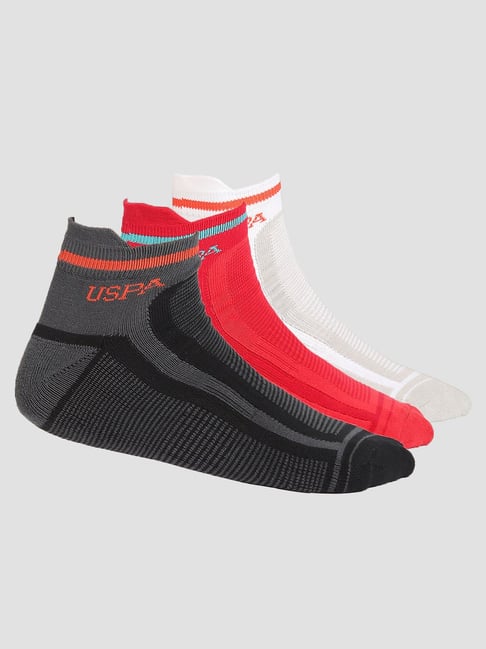 U.S. Polo Assn. Multicolor Ankle Length Socks - Pack of 3-picture-17