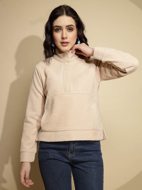 Global Republic Beige Fleece Pullover-picture-42