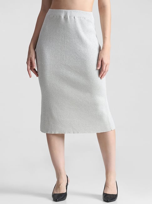 Buy SOLID WHITE TIE-UP TOP & MIDI-SKIRT SET for Women Online in India