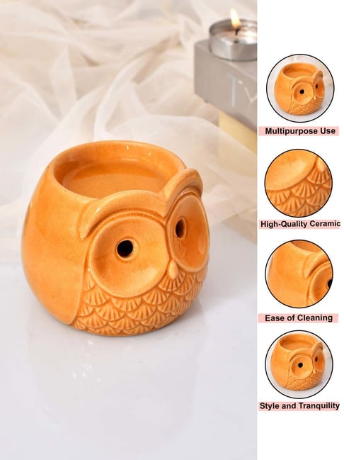 Buy Tayhaa Orange Ceramic Owl Oil Diffuser at Best Price Tata CLiQ