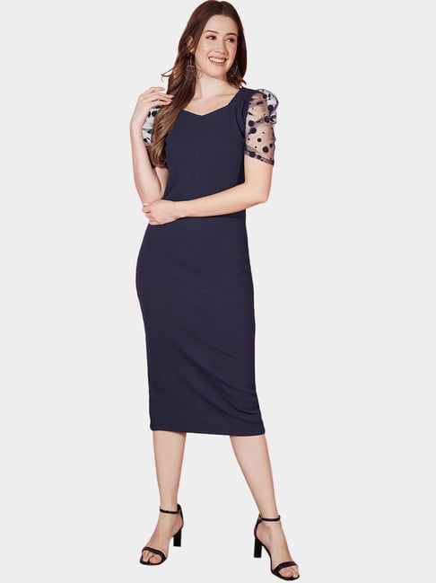 navy polka dot bodycon dress Buy Lipsy Navy Polka Dot Square Neck Ruched Midi Dress from Next USA
