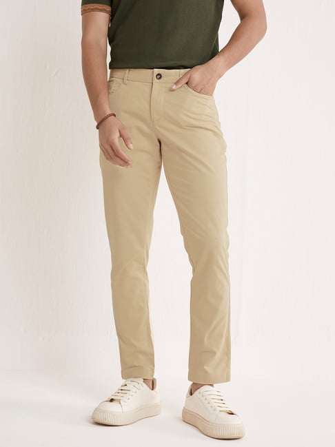 Buy ANDAMEN Beige Slim Fit Chinos for Men's Online @ Tata CLiQ